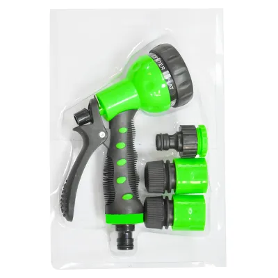 KIT PISTOLET D'ARROSAGE SPRAYING MODE: 7 TYPES
CONNECTION SIZE:1/2"MM
MATERIAL:PPSQ-0043