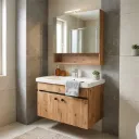 Lavabo meuble salle de bains +miroirtanger 80 cm 90-1253 3ELMT (CLK)