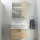 Lavabo meuble salle de bains +miroir special 65cm - soft vingue 90-1161 3ELMT (CLK)