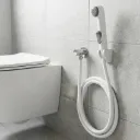 Douchette d'hygiene (WC) elixir (blanc-gris) - avec support et flexible PVC 1/2" 125cm - 21 0280 (IZP)