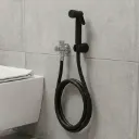 Douchette d'hygiene (WC) somnium (noir-noir) - avec support noir et flexible PVC noir 1/2" 125cm - 21 0251 (IZP)