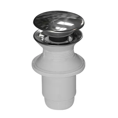 Bonde clic-clac felix, tete inox, corps blanc, sans trop-plein - suera 22 0838 (EN BOITE); (IZP)