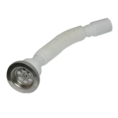 Siphon de lavabo extensible 1"1/2 - 2 parties Ø40, vis INOX 304, bonde 80 mm - longueur 75 cm 180089 (IZP)