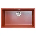 Evier quartz simple rectangulaire 30x18 blood red 17.60kg avec bond et flexible