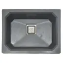 EVIER QUARTZ  SIMPLE RECTANGLE  24x18  MIDNIGHT GREY 10.90KG AVEC BOND ET FLEXIBLE
