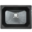 EVIER QUARTZ  SIMPLE RECTANGLE 24x18  GALAXY BLACK 10.70KG AVEC BOND ET FLEXIBLE