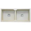 EVIER QUARTZ  DOUBLE    45x20  GOLDEN IVORY  28.80KG AVEC BOND ET FLEXIBLE