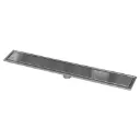 CANIVEAU DE DOUCHE INVISIBLE  RECTANGULAIRE INOX L. 70 X L. 10 CM, SORTIE VERTICALE Ø42MM   INOX 304 1010108044