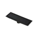 CANIVEAU DE DOUCHE INVISIBLE RECTANGULAIRE  L. 30 X L. 10 CM, SORTIE VERTICALE Ø42 MM NOIR  INOX SS304 1010108046