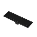 CANIVEAU DE DOUCHE INVISIBLE  RECTANGULAIRE L. 30 X L. 10 CM, SORTIE VERTICALE Ø50 MM NOIR  INOX SS304 1010108038
