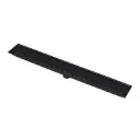 CANIVEAU DE DOUCHE INVISIBLE  RECTANGULAIRE  L. 90 X L. 10 CM, SORTIE VERTICALE Ø42 MM NOIR  INOX SS304 1010108049