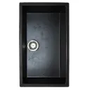 Evier quartz simple bac 30x18 Galaxy black bond rond avec flexible (UE)