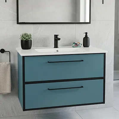 LAVABO MEUBLE  VERDE FOREST 80CM 11119+2171 SANS MIROIR (RANDAL)