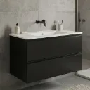 Lavabo meuble caj negro cera tir 80CM 11434+2171 sans miroir (RANDAL)