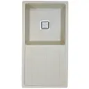 EVIER QUARTZ SIMPLE  36x18  GOLDEN IVORY BOND CARRE AVEC FLEXIBLE UE (S)