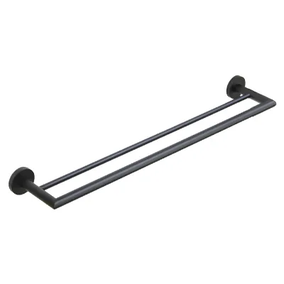 PORTE SERVIETTE DOUBLE BARRE 655*120*55mm EN INOX 304 MATT BLACK X-SN010-03 EQUINOX (ZLTL)