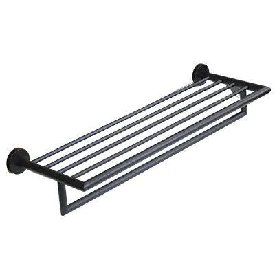 PORTE SERVIETTE A MULTI BARRE 655*221*108mm EN INOX 304 MATT BLACK X-SN010-04 EQUINOX (ZLTL)