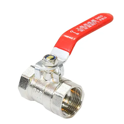 VANNE A BOISSEAU SPHERIQUE EN LAITON A POIGNEE PLATE 3/4"  (ALLIAGE 58-3) FINITION CHROMEE  F/F  2110210509