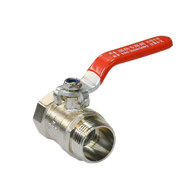 VANNE A BOISSEAU SPHERIQUE EN LAITON A POIGNEE PLATE 1"  (ALLIAGE 58-3) FINITION CHROMEE M/F 2110210514