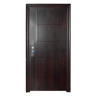 PORTE METALLIQUE OUVERTURE DROITE EXT No.118 2050x960 mm DARK WALLNUT U986332