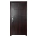 PORTE METALLIQUE OUVERTURE DROITE EXT No.118 2050x960 mm DARK WALLNUT U986332