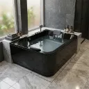 Baignoire jacuzzi 1800x1200x680mm noir ODS-1005 (RITL)
