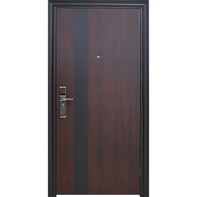 Porte metallique ouverture droite int 2050x960 mm dark wallnut and black M641 U986335