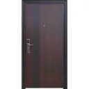 Porte metallique ouverture droite int 2050x960 mm dark wallnut and black M641 U986335