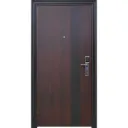 Porte metallique ouverture gauche ext 2050x960mm dark wallnut and black M641 U986337