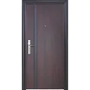 Porte metallique ouverture droite int 2050x960 mm dark wallnut and black M002 U986339