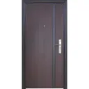 Porte metallique ouverture gauche int 2050x960 mm dark wallnut and black M002 U986340