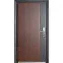 Porte metallique ouverture gauche ext 2050x960 mm dark wallnut and black M001 U986349