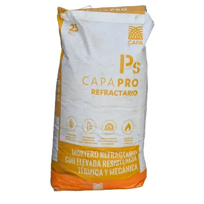 MORTIER REFRACTAIRE CAPAPRO GRIS RESISTE A HAUTE TEMPERATURE 25KG (CP ESP)