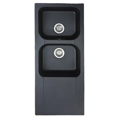 Evier resine double bac STKN 2C1E black w/Poly 11102008