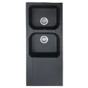 Evier resine double bac STKN 2C1E black w/Poly 11102008