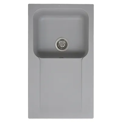 Evier resine simple bac STKN 1C1E gris Platinium c/Poliestreno 11101005