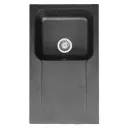 Evier resine simple bac STKN 1C1E negro Liso c/Poliestireno 11101008