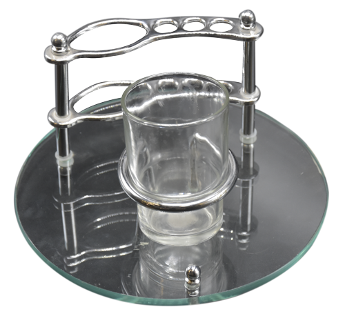 [ADC069] PORTE BROSSE A DENT en INOX & VERRE MO24601 WT-201