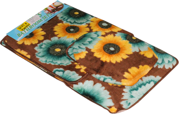 [ADC194] TAPIS DE DOUCHE ACRYLIC VERT-MARRON/3pces