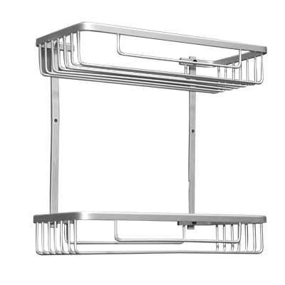 [ADC310] VALET DE DOUCHE DROIT 2 ETAGE ALU 320 x 150 x 360 mm  1010902013
