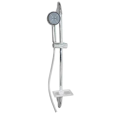 [ADC317] ENSEMBLE BAR DE DOUCHE CORP LAITON CHROME AVEC FLEXIBLE 1,50cm  2110202046