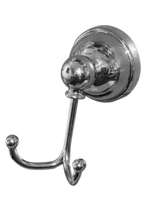 [ADC409] PATIERE CROCHET DOUBLE ZAMAK CHROME  1010903011