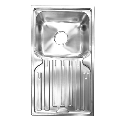 [ADC414] EVIER INOX SIMPE BAC L.800 x W.455 x H.200 mm SS-615 1020201008