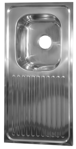 [ADC434] EVIER INOX SIMPLE BAC L.1000 x W500 x H 150 mm 1020201014