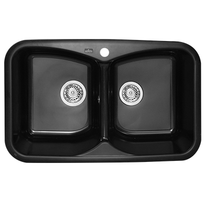[ADE065] EVIER RESINE STKD S 2C NOIR GRAFITO C/poliestireno 11092006