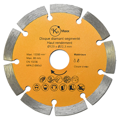 [DQD012] DISQUE DIAMANT SEG.  Ø125 X Ø22,3mm EKO U954202