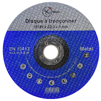 [DQT018] DISQUE TRONC. EKO METAL CD180 U954104 BLEU (DSTK) (-40%)