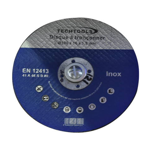 [DQT021] DISQUE TRONC. INOX EKOMAX 100x16x1.5 mm U954121