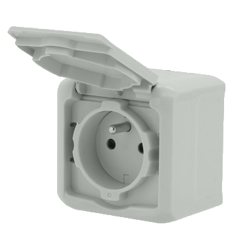 [EGUI012] FORIX GRIS ETANCHE PRISE FB 2P+T 16A 782395