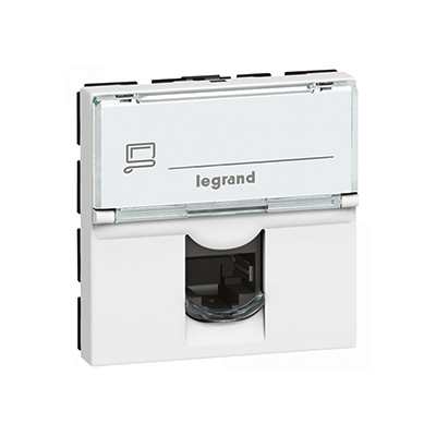 [EGUI161] MOSAIC- PRISE RJ45 CAT FTP 2M BLANC 076565